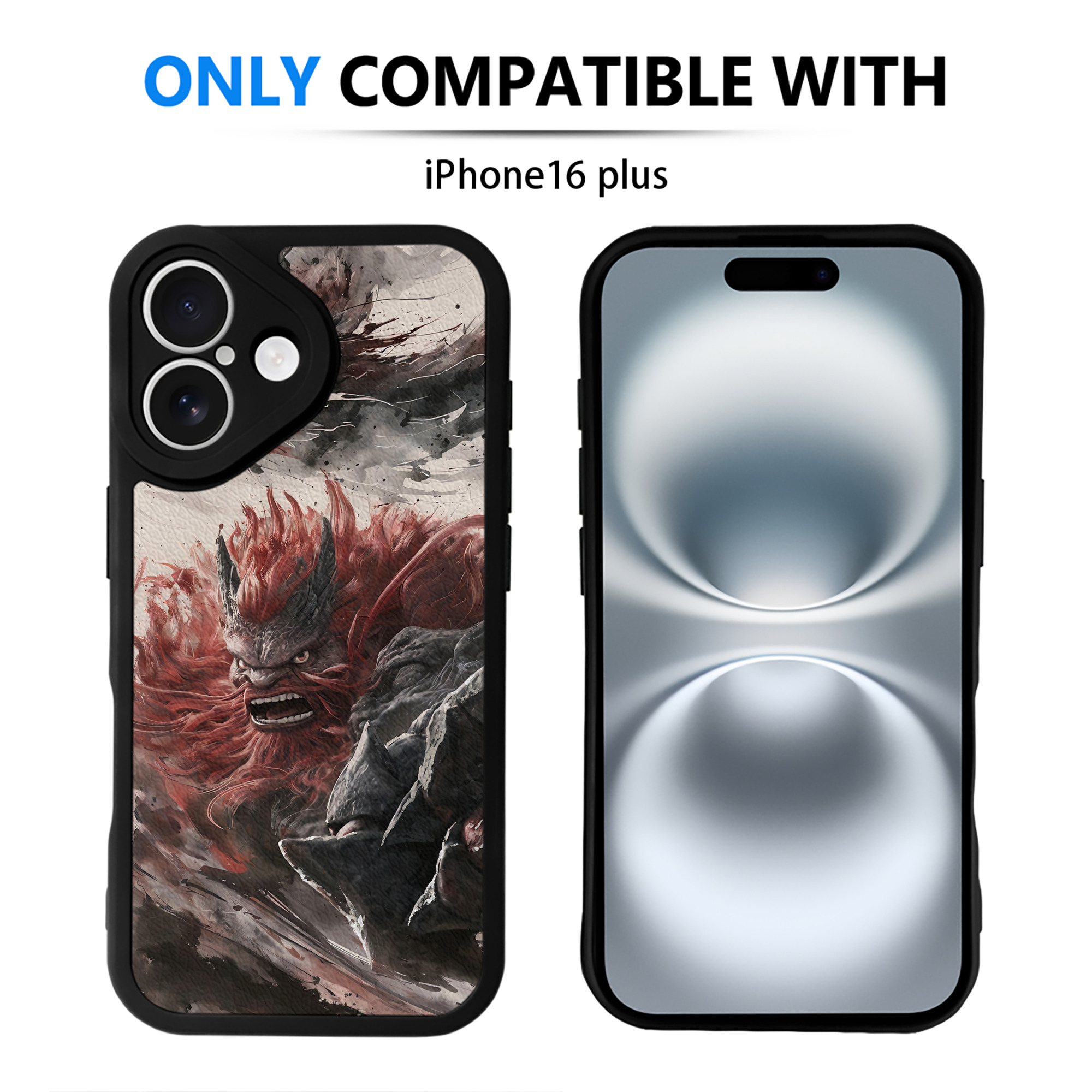 （画像用） Ne Zha 2 ナタ 魔童の大暴れ 【iPhone 16シリーズ対応】シリコンスマホケース（レザー調） 材質：シリコン